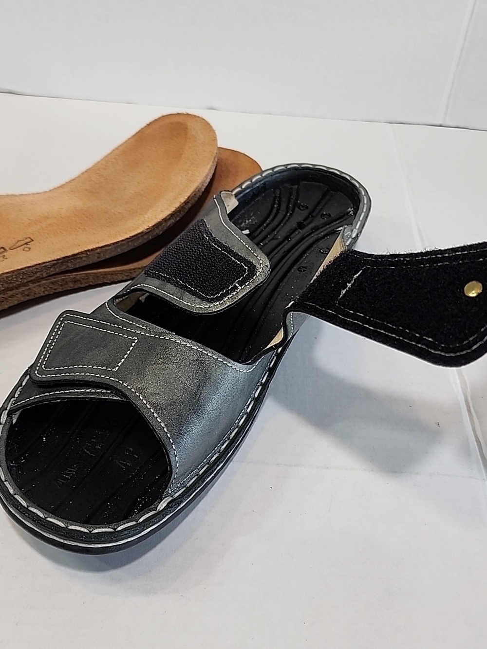 Finn Comfort Jamaica Volcano Pewter Slide Sandals EUR 42 - Picture 16 of 16